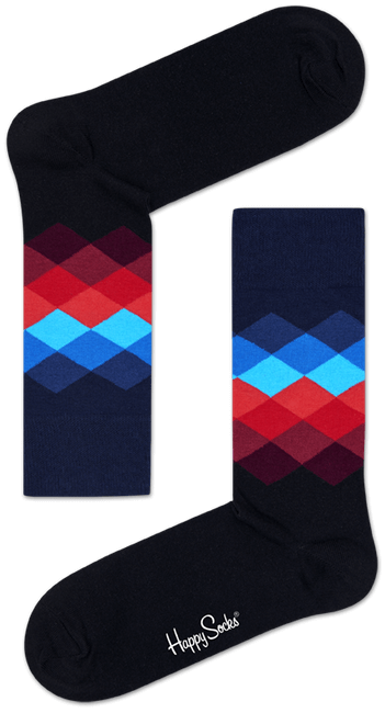 Happy Socks - Faded Diamonds Dark