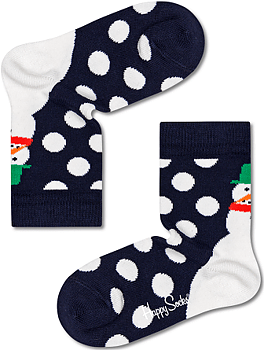Happy socks barnstrumpor snögubbe