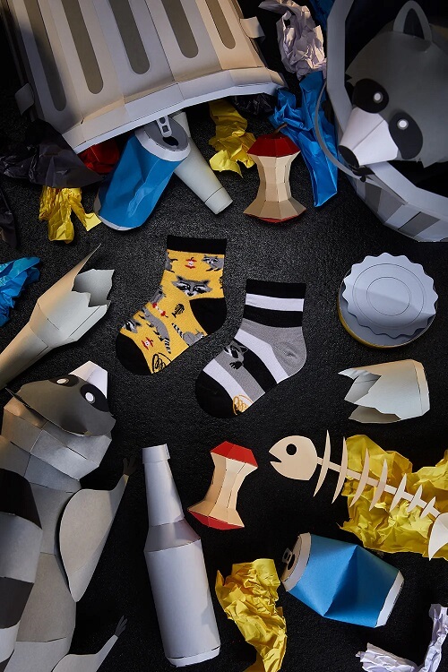 Many Mornings Raccoon Bandit Children's Socks - 2