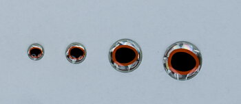 Epoxy Eyes Oval Dubbel Svart/Silver