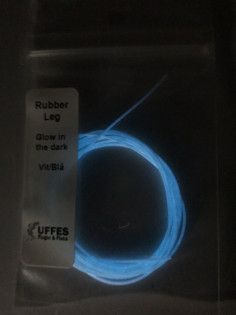 Gummiben Glow in the dark  Vit/Blå (Micke Lindström)