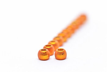 FF Brass bead Mat Metallic Golden Orange