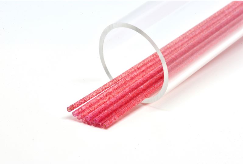 Soft 3mm Soft Clear red  glitter