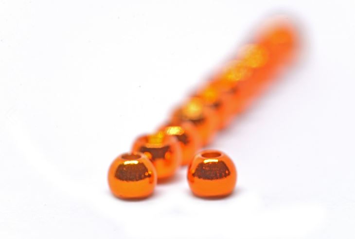 FF Brass bead Metallic Golden Orange