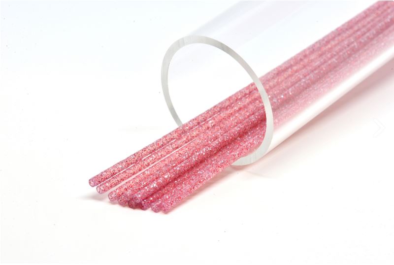 Soft 3mm Soft Fl. red silver glitter