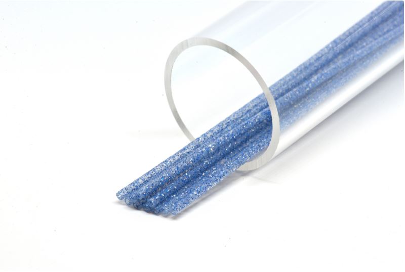 Soft 3mm Soft Silver blue glitter