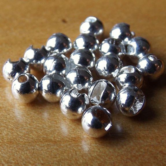 Tungsten Slotted Bead Silver