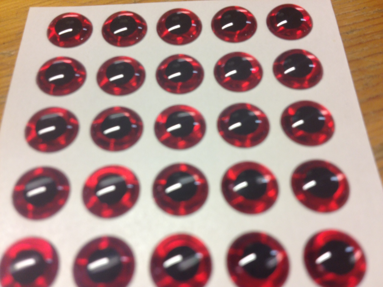 Epoxy 3D-ögon Röda