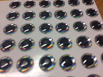 Epoxy 3D-ögon Vita