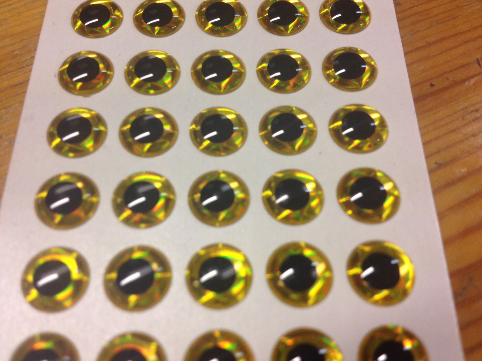 Epoxy 3D-ögon Gula