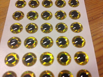 Epoxy 3D-ögon Gula
