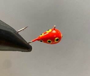 "Pricken" Volfram Mormyska 7mm 4,4g  Orange/Gul/Svart