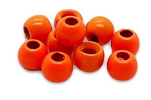 Bead Brass Fluo Orange 20st