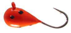 Mormyshka M11 orange/svarta prickar 4,5g