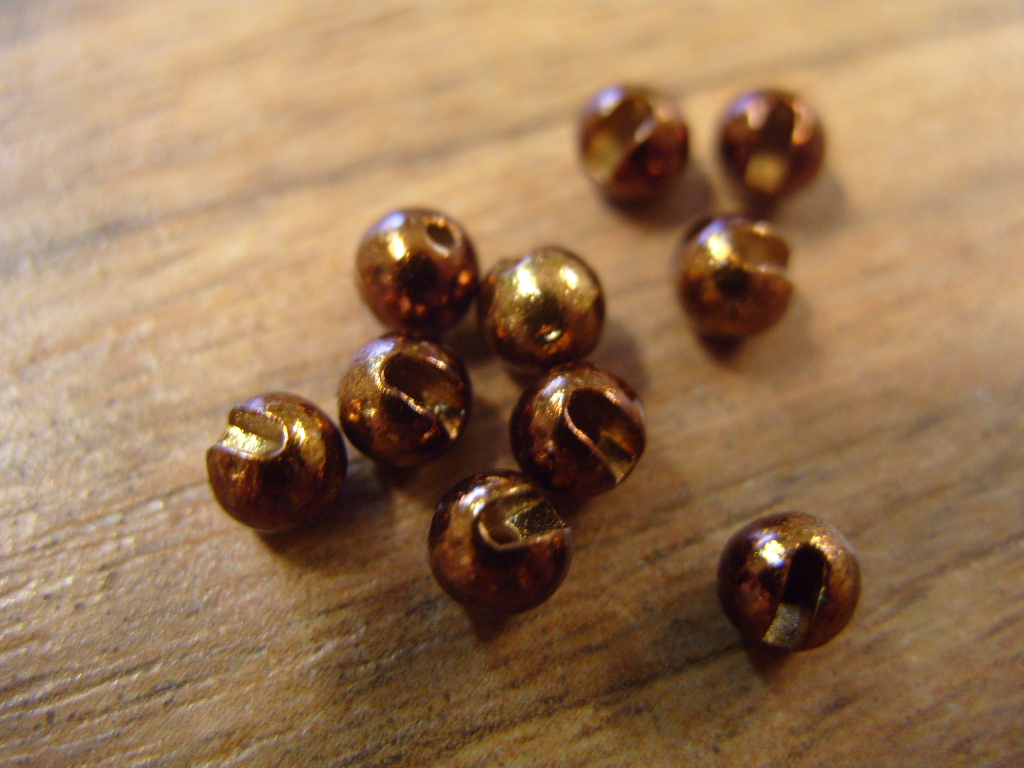 Tungsten Slotted Bead  Coffe