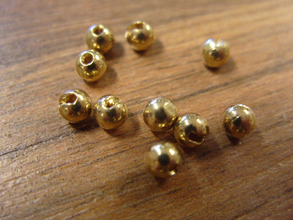 Tungsten Slotted Bead Gold