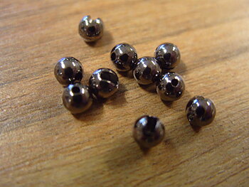 Tungsten Slotted Bead Black Crome