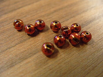 Tungsten Slotted Bead Metallic Orange
