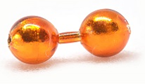 Bead Chain Eyes  Metallic Orange