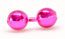Bead Chain Eyes  Metallic Pink