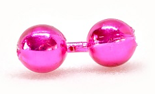 Bead Chain Eyes  Metallic Pink
