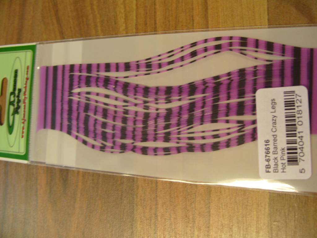 Crazy Legs Black Barred Hot Pink