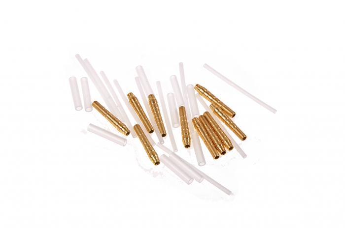 Micro Teardrop Tube Gold 17x3mm