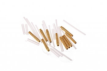 Micro Teardrop Tube Gold 17x3mm