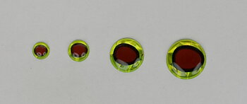 Epoxy Eyes Oval Dubbel Svart/Chartreuse