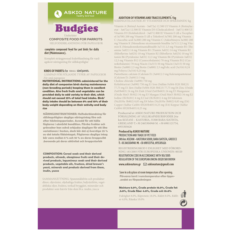 Askio Nature Budgies Formula - 4