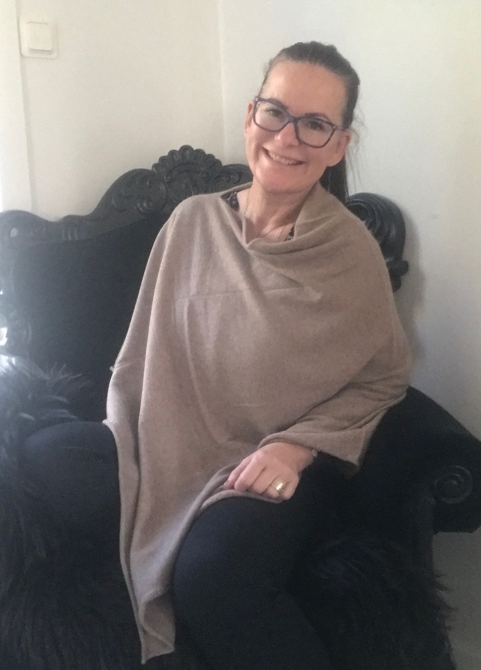 Cashmere - poncho - havrebeige