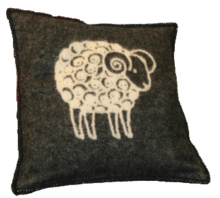 "Sheep" vit/svart 50x50 Kuddfodral
