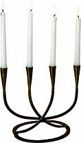 Ljusstake 4 ljus, vaxad