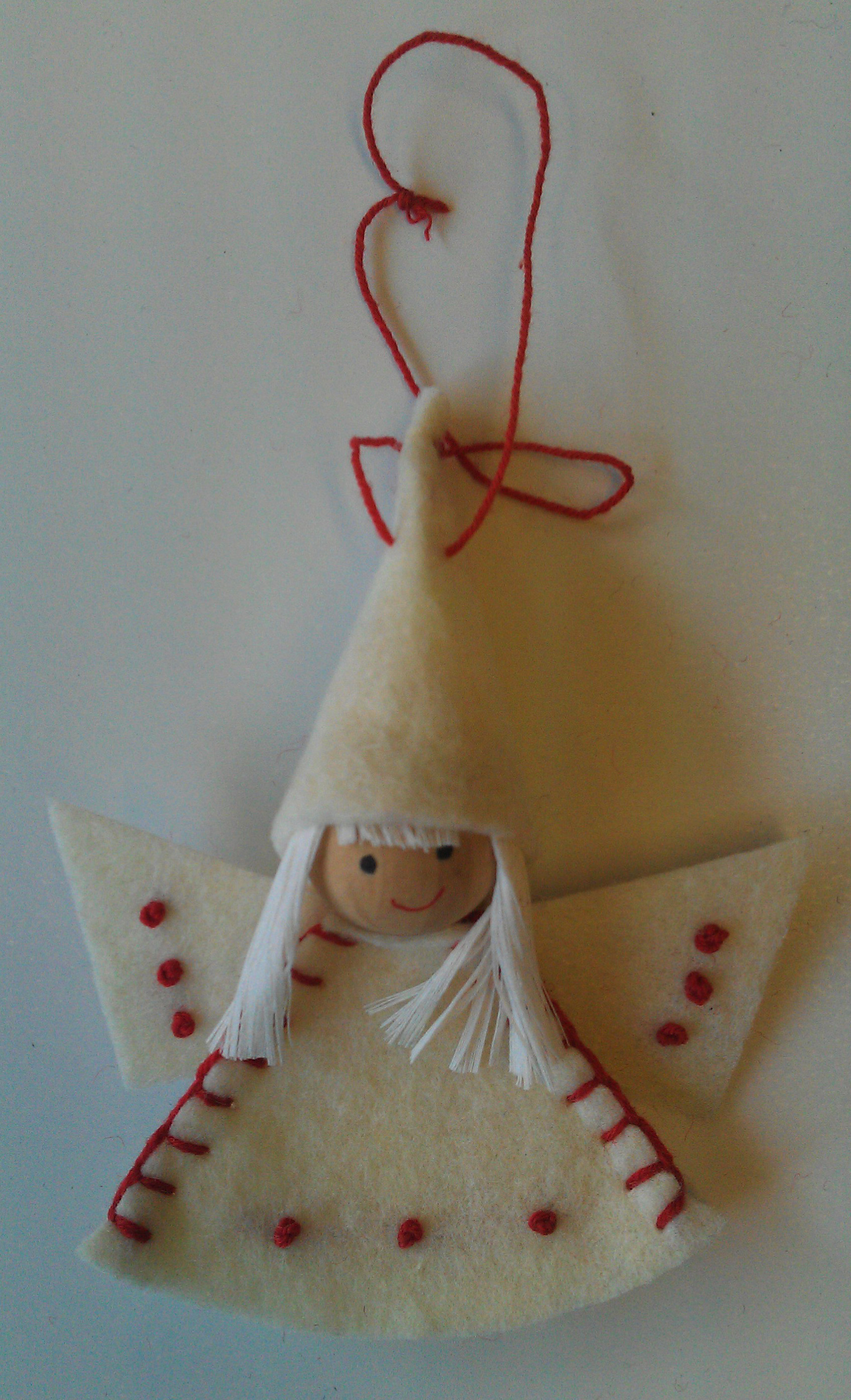Angel small white hanging