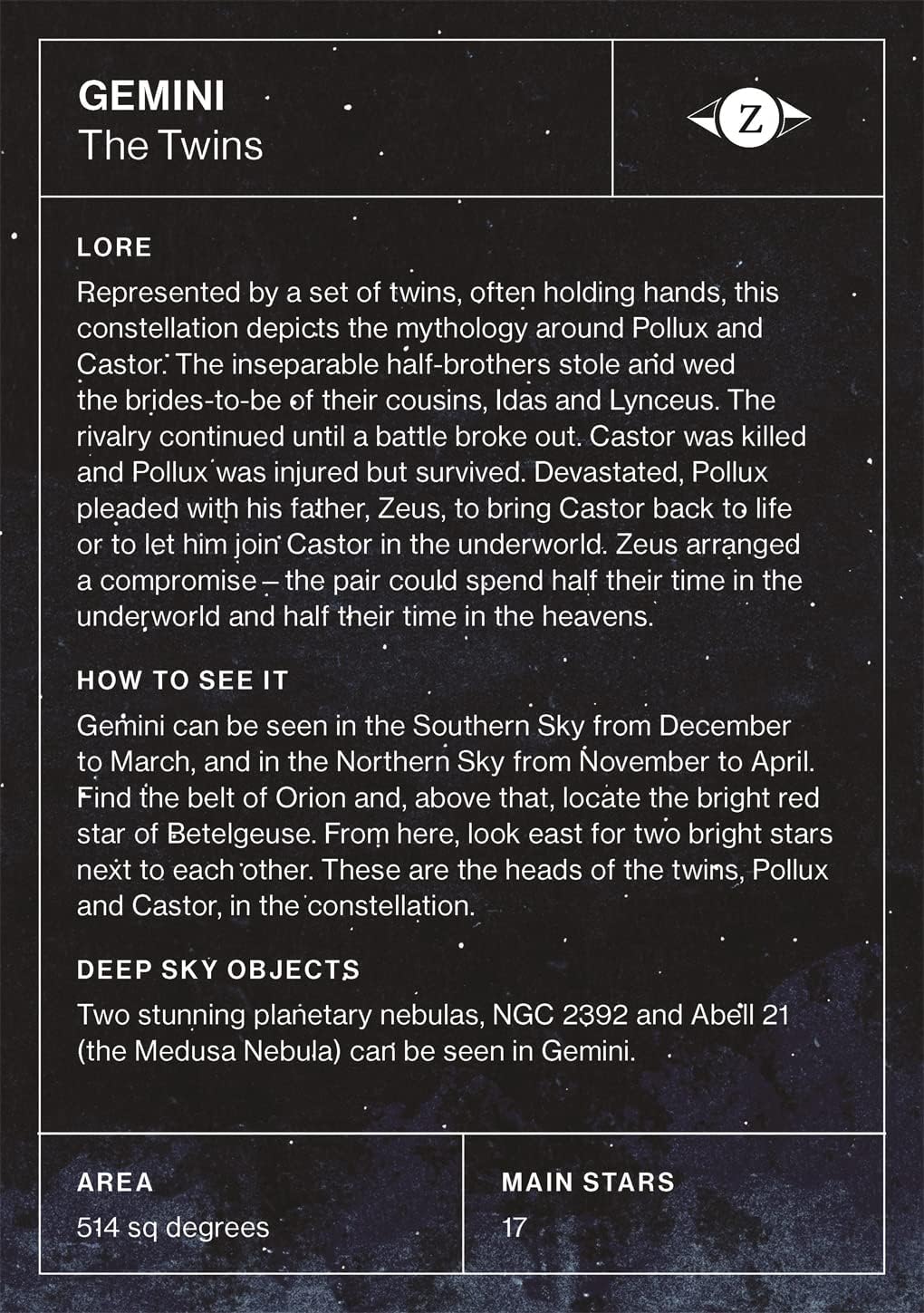 Deck of Stars: A guide to the night sky - 7