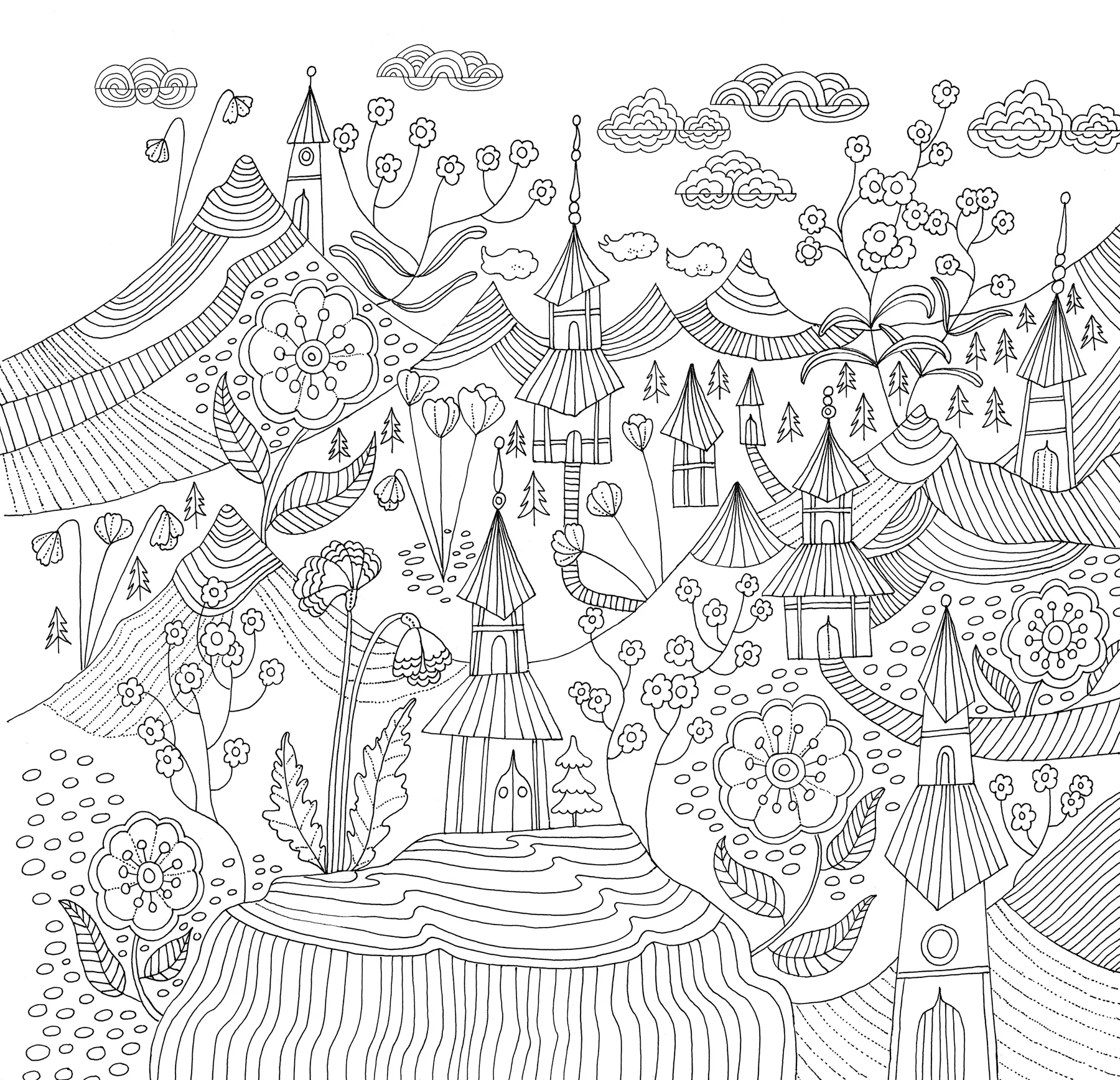 Zen Garden Artist's Coloring Book - 2
