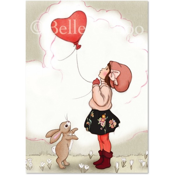 Heart Shaped Balloon, postcard