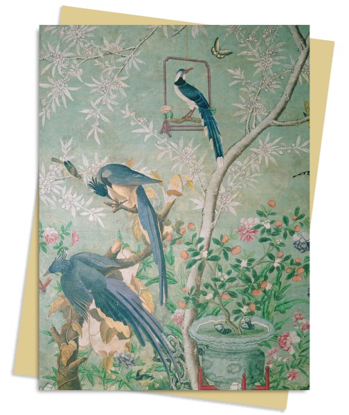 John James Audubon: 'A Pair of Magpies' from The Birds of America , Greeting Card