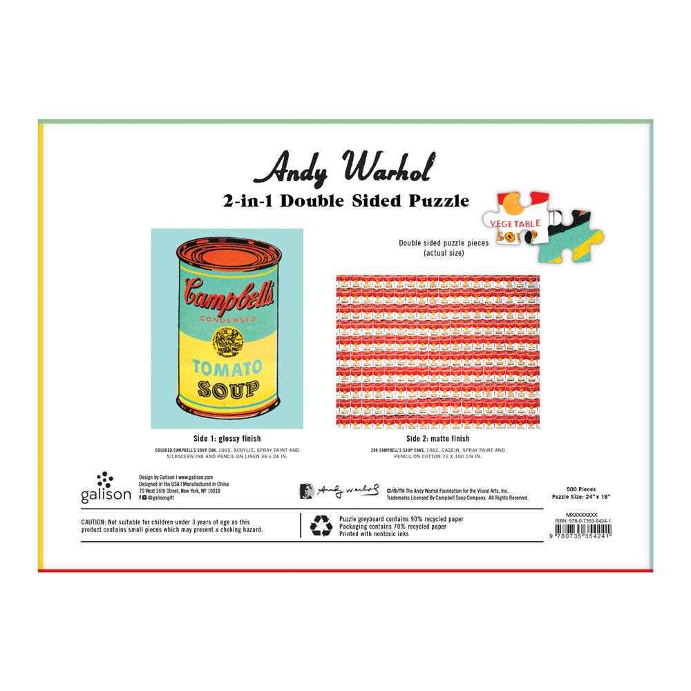 Andy Warhol Soup Can 2-Sided 500 Piece Puzzle - 4