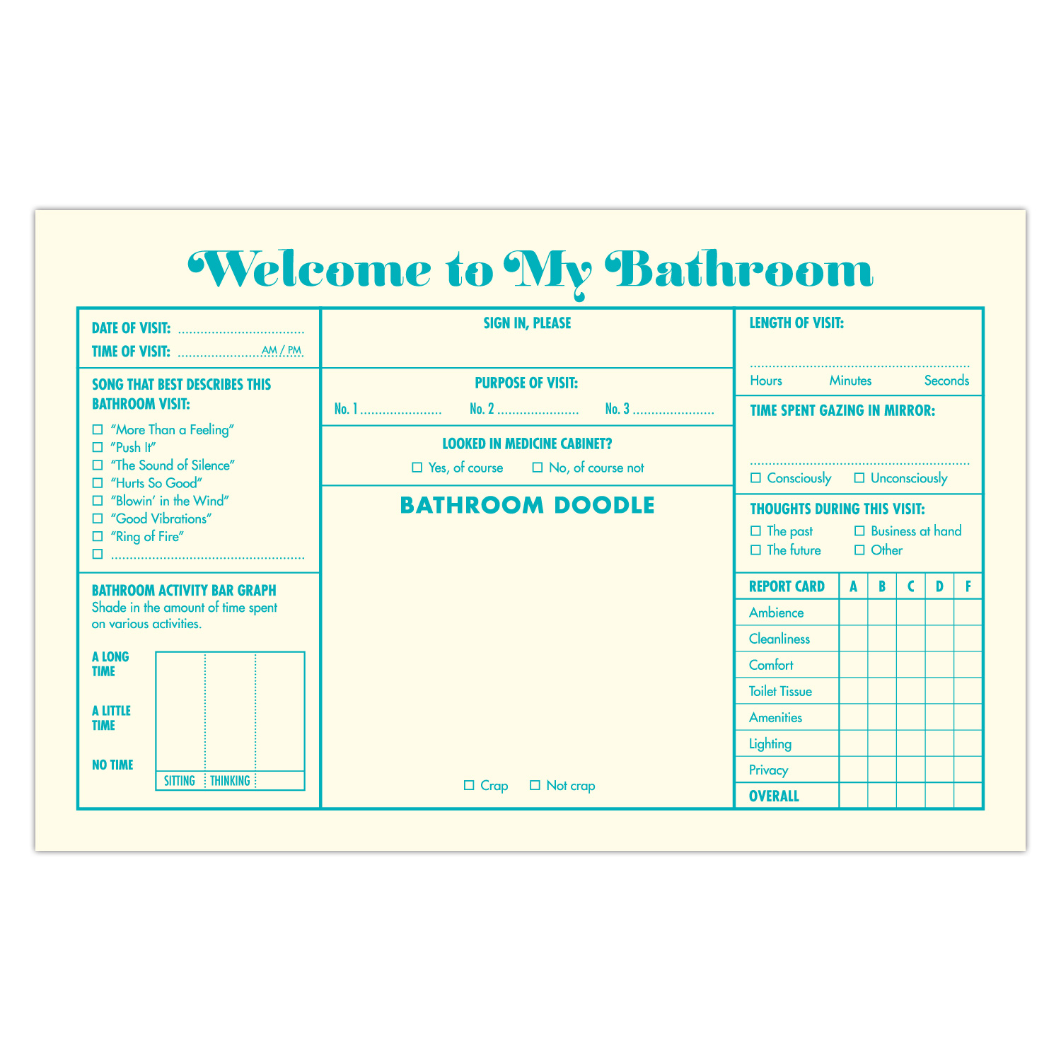 Bathroom Guest Book - 2