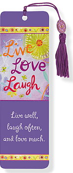 Beaded Bookmark LIVE, LOVE, LAUGH