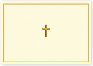 14 Boxed Note Cards, Gold Cross