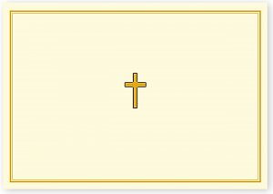 14 Boxed Note Cards, Gold Cross