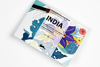 India, Postcard Colouring Book
