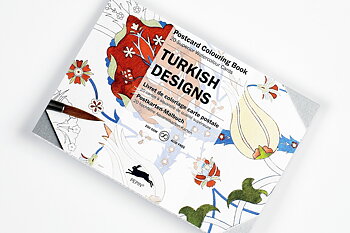 Turkish, Postcard Colouring Book