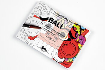 Bali, Postcard Colouring Book