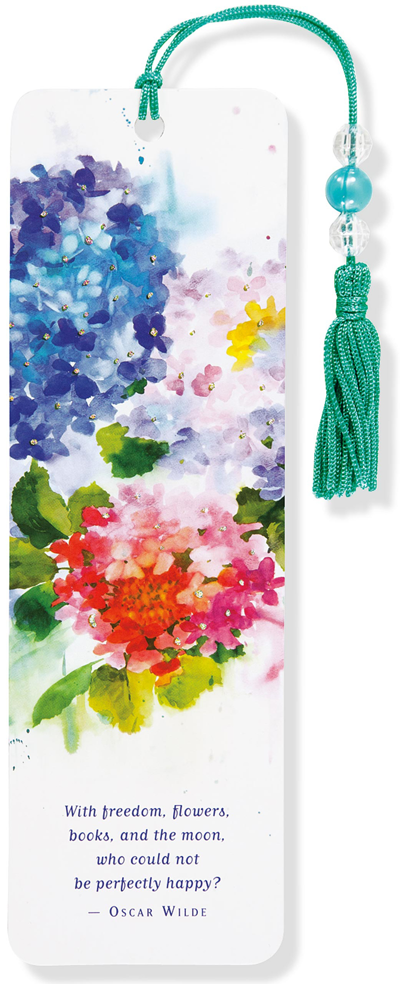 Beaded Bookmark, Hydrangeas