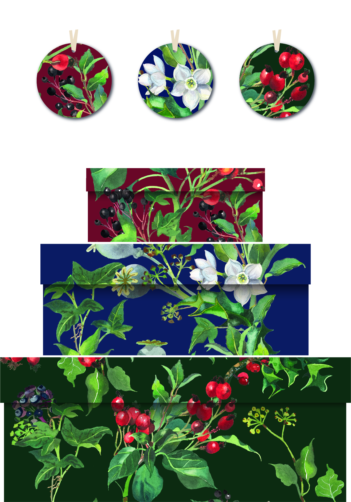 EB Winter Flowers Mix Nest 3 boxes