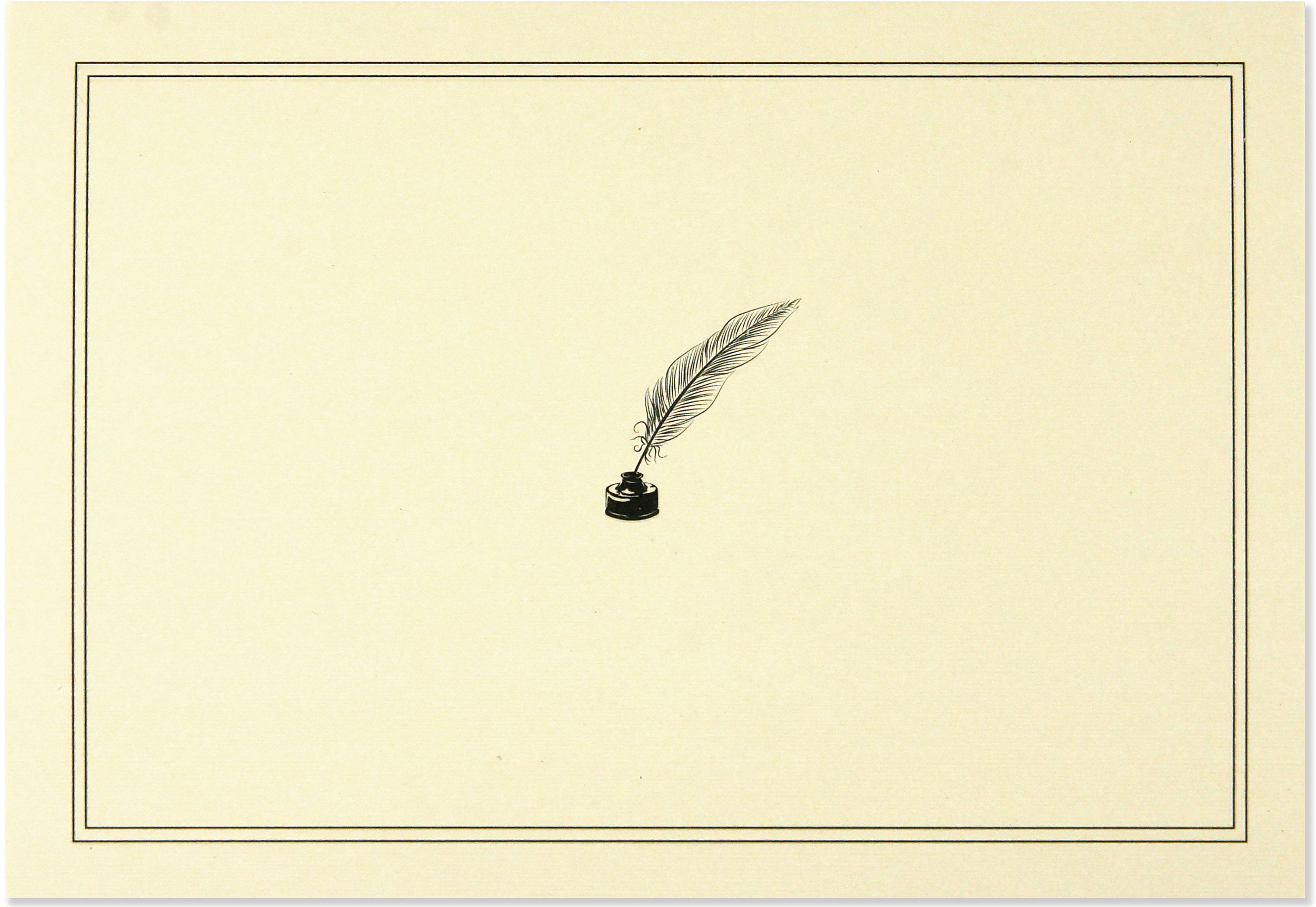 Notecard Box, 14 cards, Quill Pen & Ink