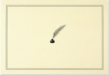 Notecard Box, 14 cards, Quill Pen & Ink